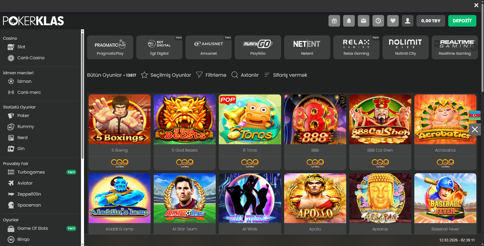 Pokerklas Canlı Bahis Oyunları